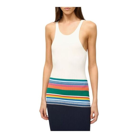 Staud Hibiscus Striped Ribbed Dress Size Small - Picture 5 of 11